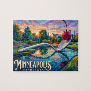 Minneapolis Sculpture Garden Minnesota Jigsaw Puzzle