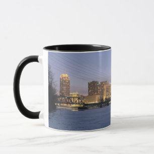 minneapolis skyline and frozen mississippi river mug