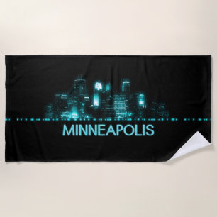 Minneapolis Skyline Beach Towel