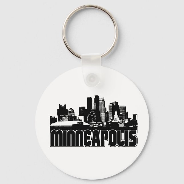 Minneapolis Skyline Key Ring (Front)