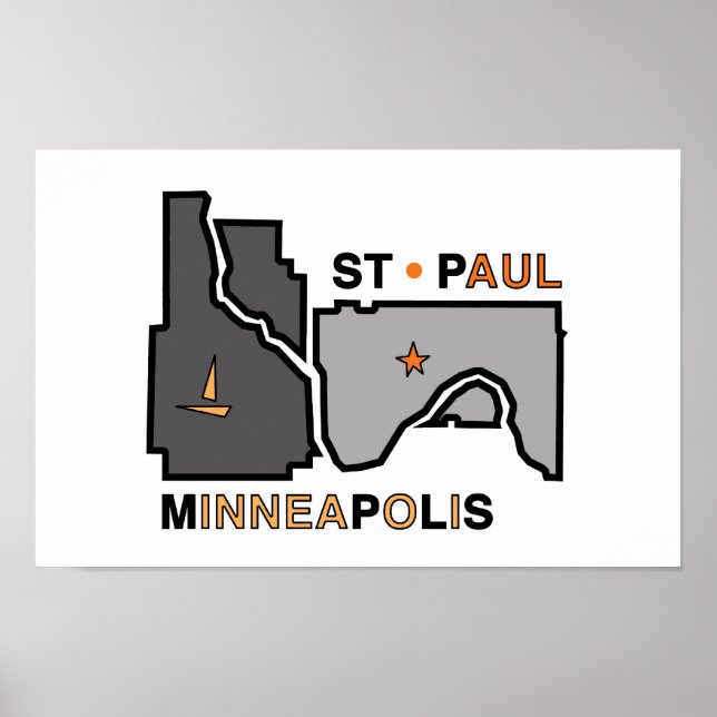 Minneapolis St. Paul Twin City Love Poster (Front)