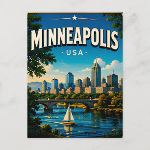 Minneapolis Stone Arch Bridge Keepsake Postcard