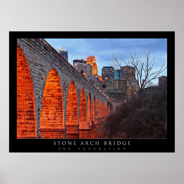 Minneapolis Stone Arch Bridge Poster (Front)