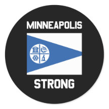 Minneapolis Strong Classic Round Stickers