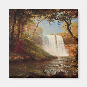 Minnehaha Falls, fine art by Albert Bierstadt Magnet