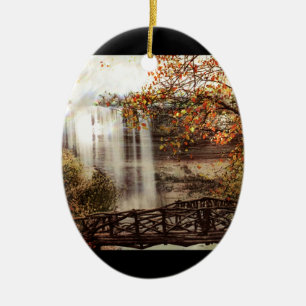 Minnehaha Falls, Minneapolis, Minnesota Circa 1900 Ceramic Tree Decoration