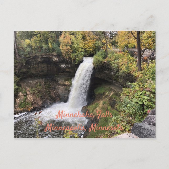 Minnehaha Falls Postcard (Front)
