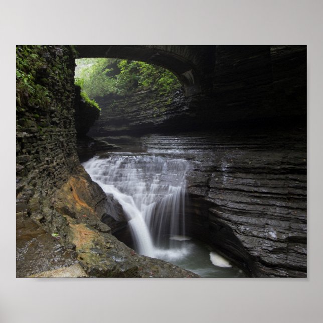 Minnehaha Falls, Watkins Glen State Park, New York Poster (Front)