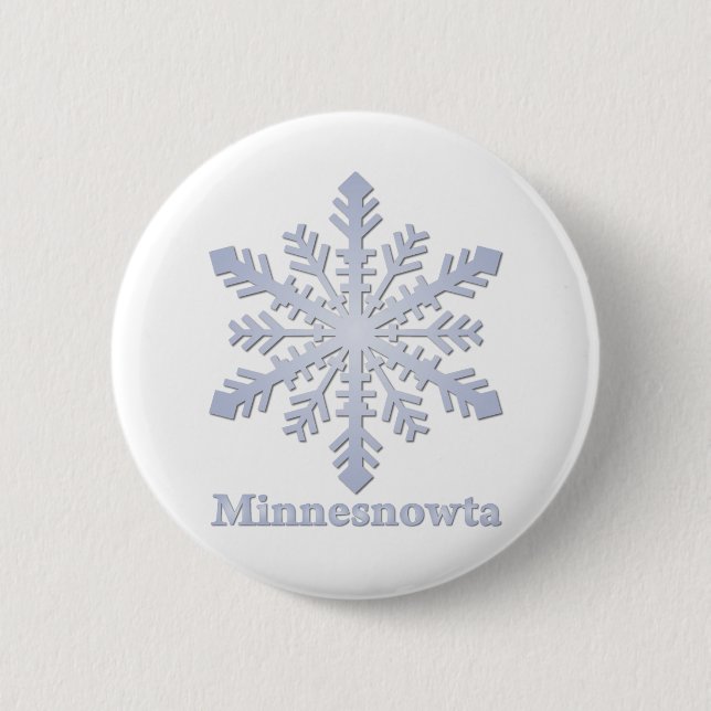 Minnesnowta Blue Snowflake 6 Cm Round Badge (Front)