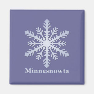 Minnesnowta Blue Snowflake Magnet