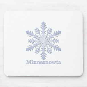 Minnesnowta Blue Snowflake Mouse Pad