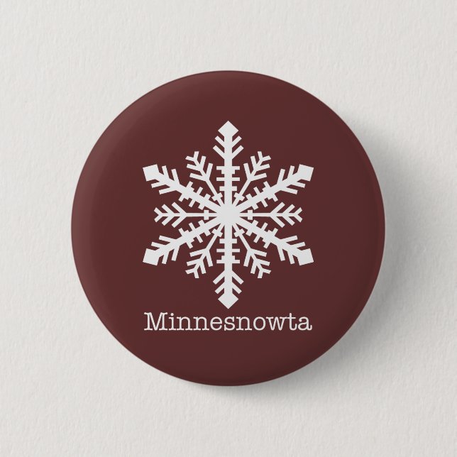 Minnesnowta Snowflake 6 Cm Round Badge (Front)