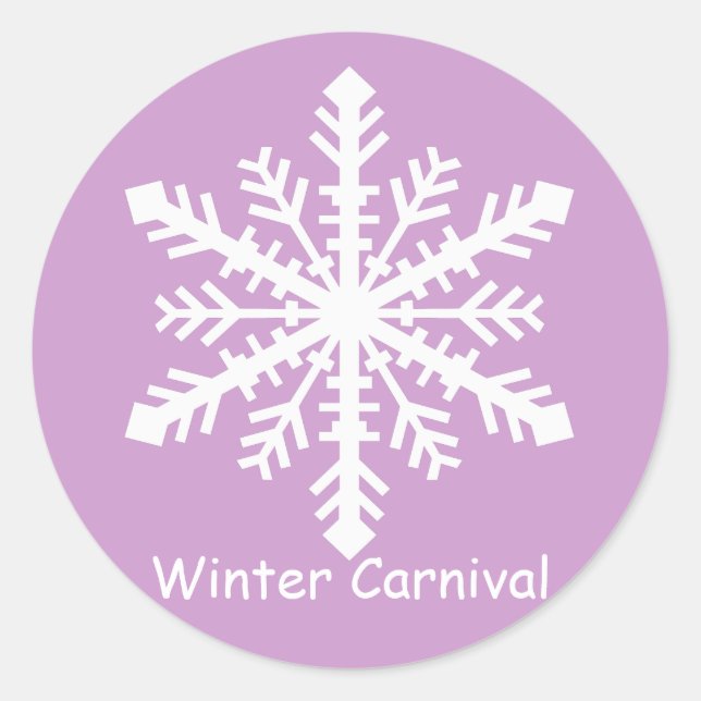 Minnesnowta Snowflake Classic Round Sticker (Front)