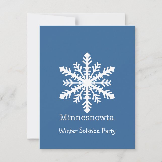 Minnesnowta Snowflake Holiday Card (Front)