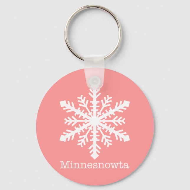 Minnesnowta Snowflake Key Ring (Front)
