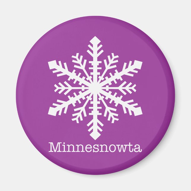 Minnesnowta Snowflake Magnet (Front)