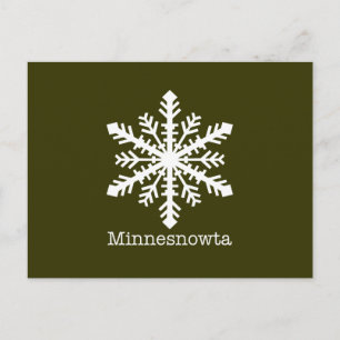 Minnesnowta Snowflake Postcard