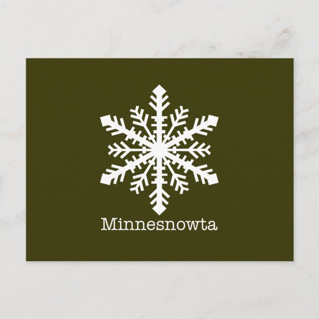 Minnesnowta Snowflake Postcard (Front)