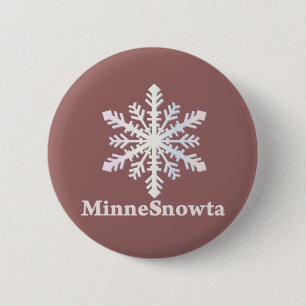 MinneSnowta with Snowflake 6 Cm Round Badge