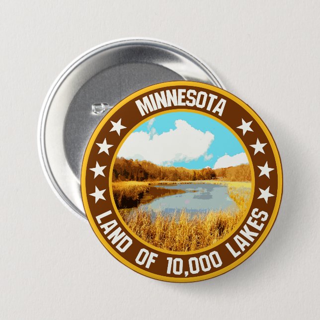 Minnesota                                          7.5 cm round badge (Front & Back)