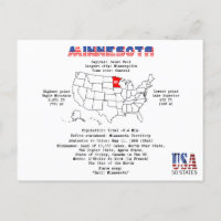 Minnesota American state on a map and useful info