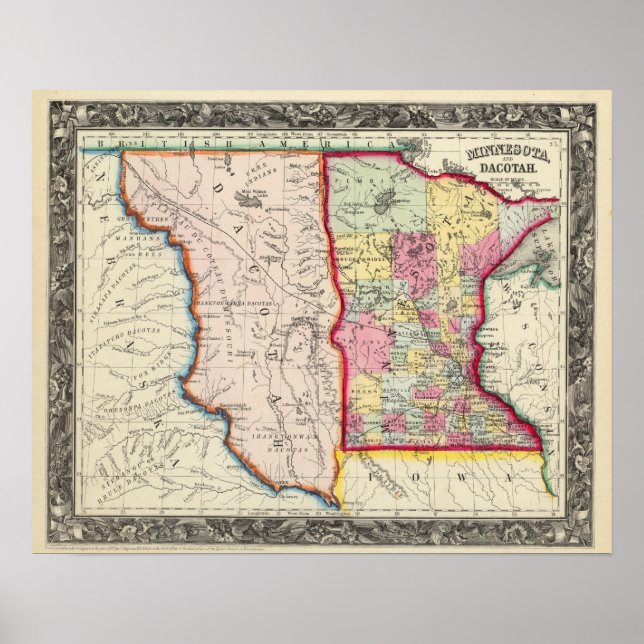 Minnesota, And Dacotah Poster (Front)