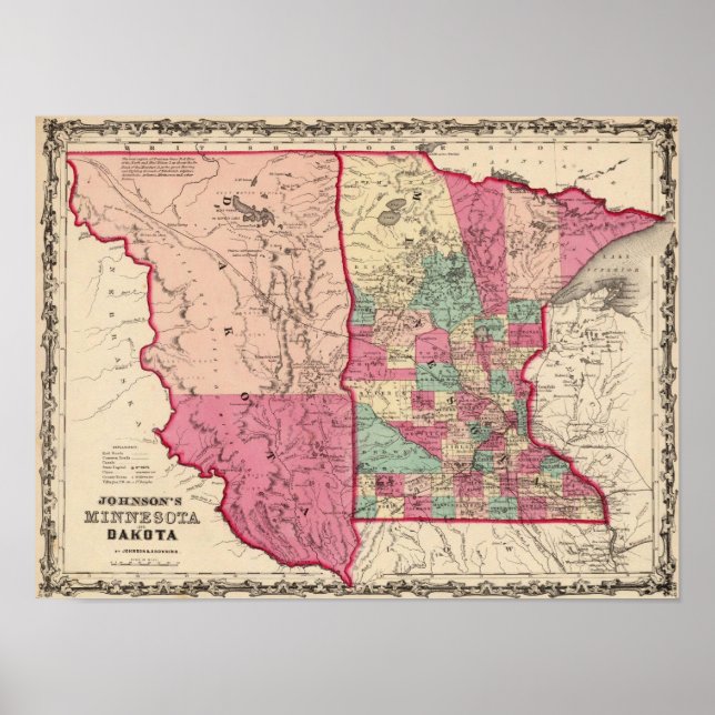 Minnesota and Dakota Poster (Front)