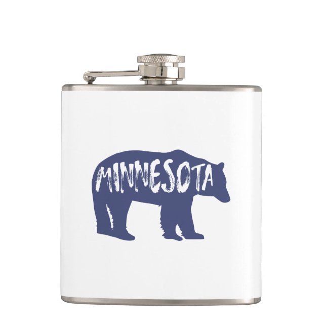Minnesota Bear Hip Flask (Front)