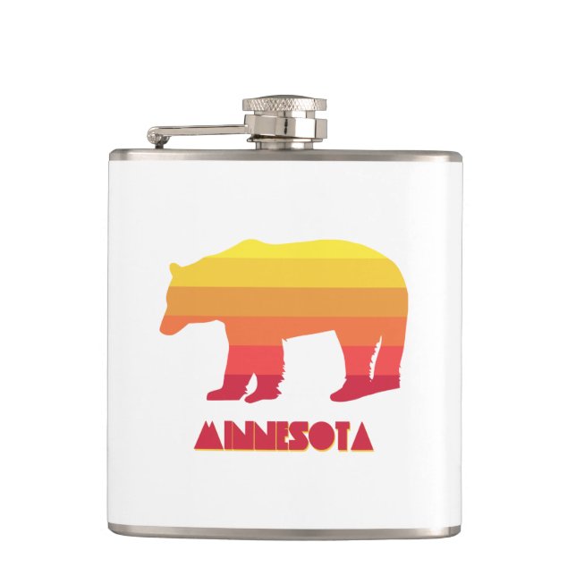 Minnesota Bear Hip Flask (Front)