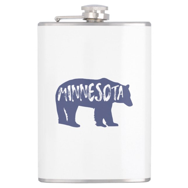 Minnesota Bear Hip Flask (Front)