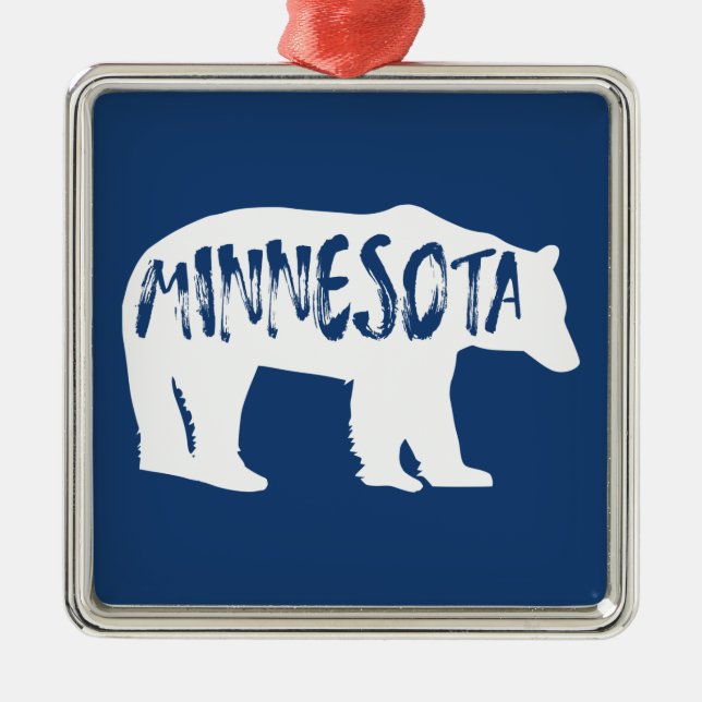 Minnesota Bear Metal Ornament (Front)