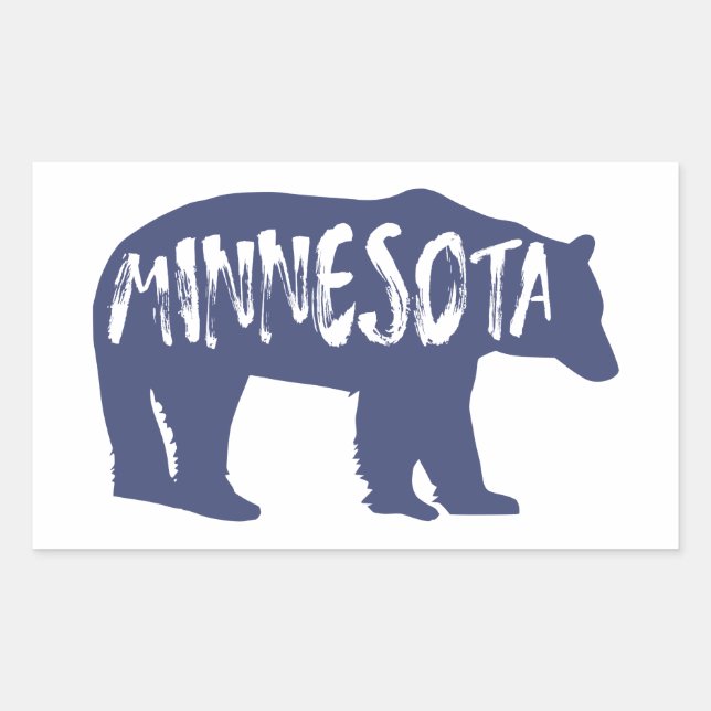 Minnesota Bear Rectangular Sticker (Front)