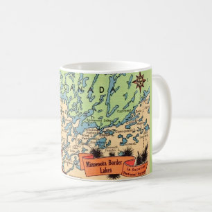 Minnesota Border Lakes Map Mug