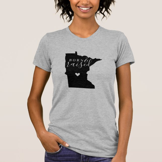 Minnesota Born and Raised State Tee (Front)