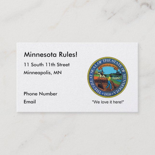 Minnesota Business Cards (Front)