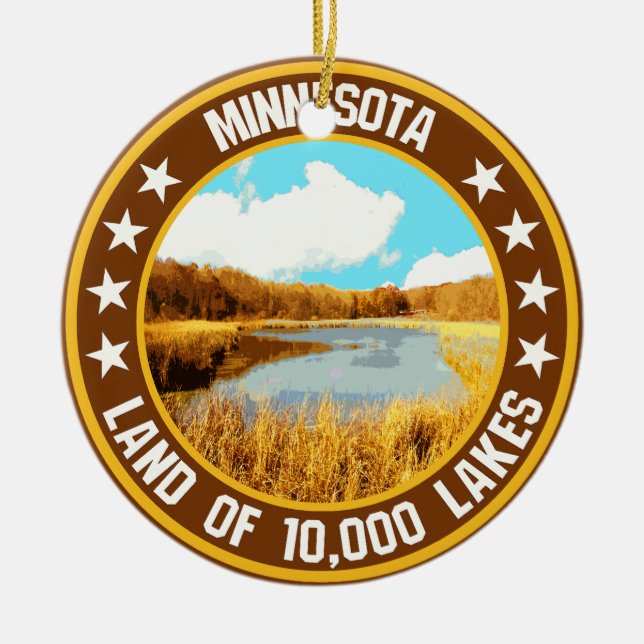Minnesota                                          ceramic ornament (Front)