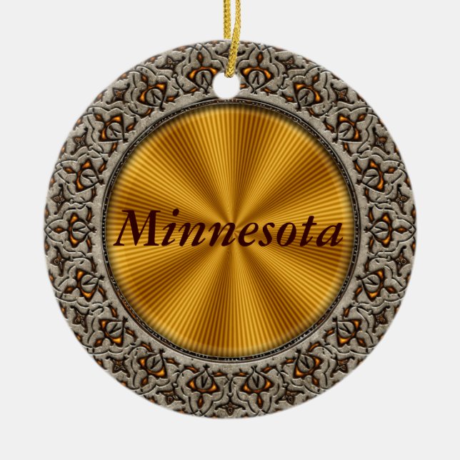 Minnesota Ceramic Ornament (Front)