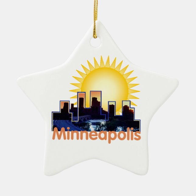 Minnesota Ceramic Ornament (Front)