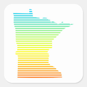 minnesota chill fade square sticker