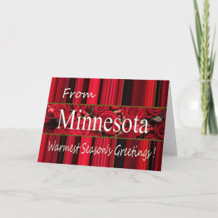 Minnesota  Christmas Card, state specific Holiday Card