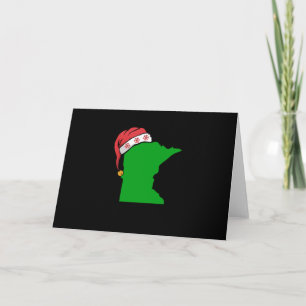 Minnesota Christmas Cute Christmas Gift Green US Card