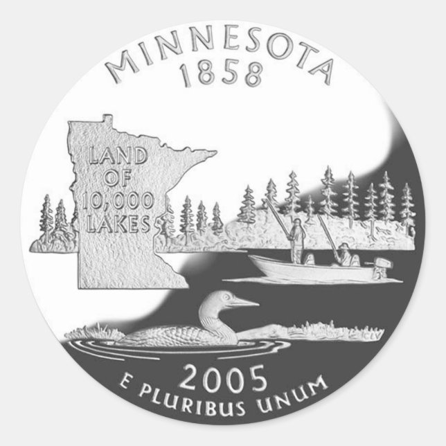 Minnesota Classic Round Sticker (Front)