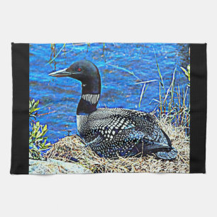 Minnesota Common Loon Tea Towel