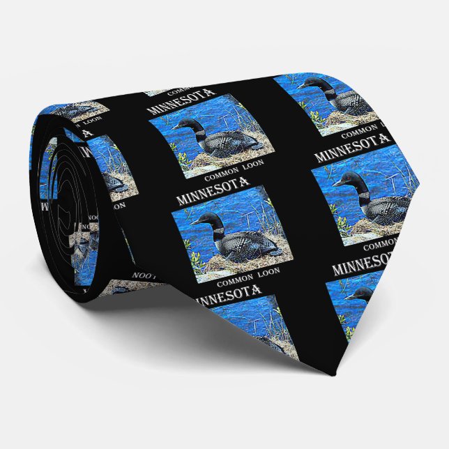 Minnesota Common Loon Tie (Rolled)