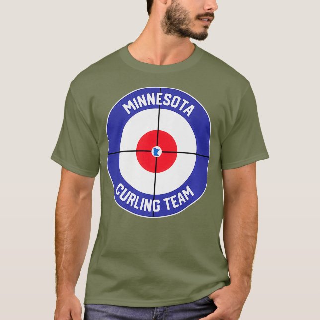Minnesota Curling Team Sweep Rock MN State T-Shirt (Front)