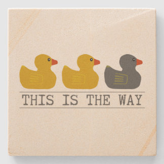 Minnesota Duck Duck Grey Duck - This Is the Way Stone Coaster