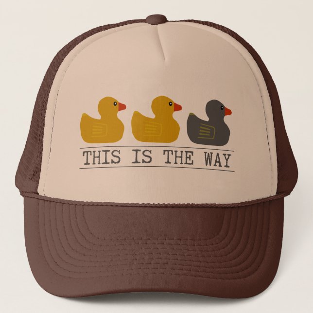 Minnesota Duck Duck Grey Duck - This Is the Way Trucker Hat (Front)