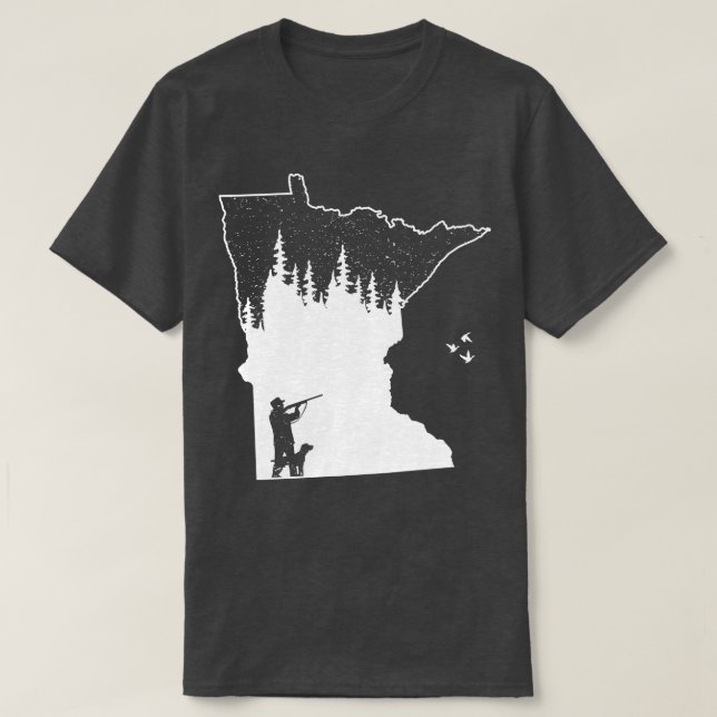 Minnesota Duck Hunting Dogs Gift T-Shirt (Design Front)