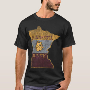 Minnesota Duluth Bulldogs Vintage Colorblock State T-Shirt