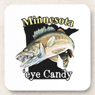 Minnesota 'Eye Candy Funny Walleye Fishing Coaster